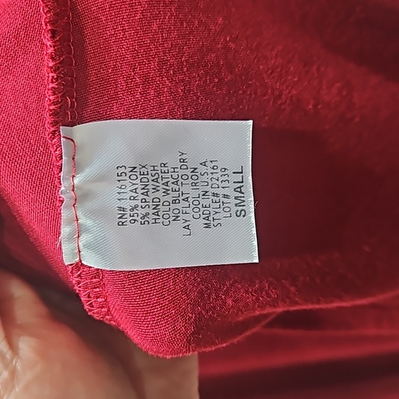 Poof!, Cold Shoulder, Dress, Sz Sm, Flowy, Flare, Midi-dress, Mini-dress, Wine - Picture 8 of 8